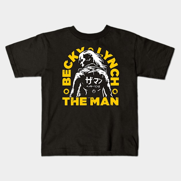 Becky Lynch - The Man Kids T-Shirt by lightsdsgn